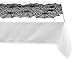 DII Black Lace Overlay Tabletop Collection Gothic Halloween Decor, Table Runner, 18x72, Spider Web