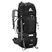 Free Knight 60L Hiking Backpack Mountaineering Camping Trekking Travel Bag Large Capacity Rucksack Internal Frame Water Resistant for Outdoor, Black