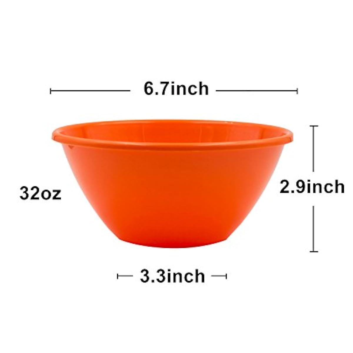 Plastic Cereal Soup Bowls 32oz Set Of 9 Large Microwave Dishwasher Safe