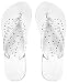 Showaflops Womens' Antimicrobial Shower & Water Sandals for Pool, Beach, Dorm and Gym - White Long Heart 7/8