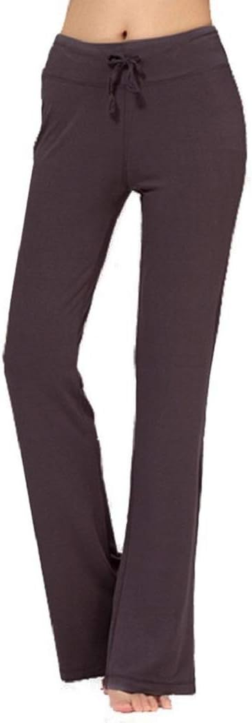 TownCat Women's Modal Pants Comfy Straight Sleek-fit Slacks Soft Yoga Pants