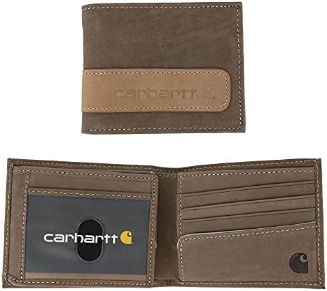 Carhartt Men's Billfold and Passcase Wallets, Durable Bifold