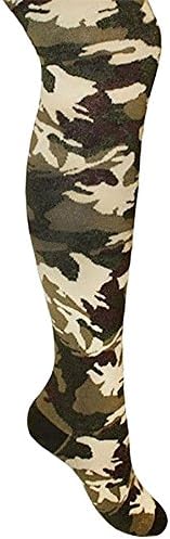 Stripe Check Box Thigh High Fancy Socks Ladies Party Wear Over The Knee Socks