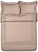 Amazon Brand – Pinzon 400-Thread-Count Pleated Hem Egyptian Cotton Duvet Set - King, Mocha