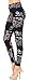 VIV Collection Plus Size Printed Brushed Ultra Soft Leggings (Pink and Blue Paisley)
