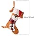 Valery Madelyn 21 Inch Greedy Dog Christmas Stocking, Cute Plush Personalized Fireplace Hanging Stockings for Holiday Party Christmas Decorations and Xmas Gifts