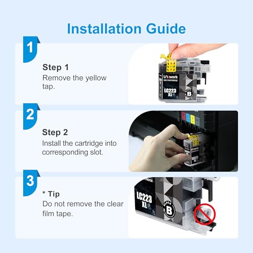 Uniwork LC223 XL Printer Cartridges Compatible with Brother LC223 XL Cartridges for Brother MFC J5320DW J4420DW J4620DW J480DW J5620DW J5720DW J680DW J4625DW J880DW J5625DW DCP J4120DW J562DW (10-pack