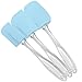 Culinary Corner® Easy Flex Silicone Spatulas | Set of 3 Includes Small, Medium and Large Spoon Style Spatula for Home or Professional Baking Needs | Perfect Tools for Cake Decorating | Heat Resistant | Blue Cooking Utensils | Hanging Kitchen Supplies
