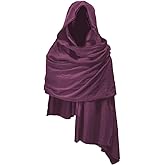 JCBFUME Cowl Hood Scarf Rogue Hood Medieval Cloak Renaissance Costume Men Neck Warmer Hooded Cape Hat Cyberpunk Accessories