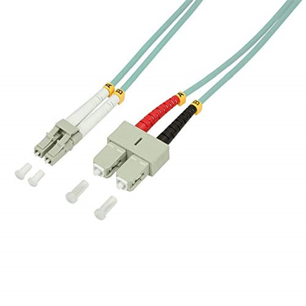 LogiLink FP3LS01 LC-SC OM3 50/125µ Fiber Optic Patch Cable, 1 Meter Length