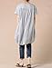 Mordenmiss Women's Cotton Linen Tunic Tops Hi-Low Dresses with Pockets XL-Gray