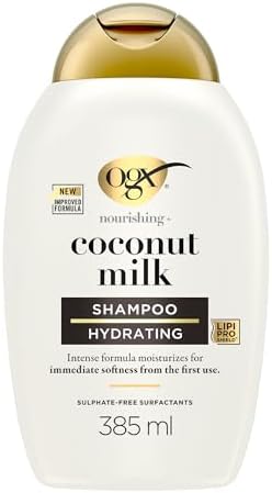 Shampoo Nourishing + Coconut Milk idratante con Latte e Olio di Cocco, Shampoo capelli secchi con effetto districante per capelli morbidi, luminosi e sani, 385 ml