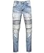 Kayden K Men's Premium Destroyed Slim Fit Moto Biker Jeans Pants