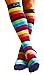 Compression Socks (1 pair) for Men & Women - BEST for Running, Nurses, Shin Splints, Flight Travel, Maternity Pregnancy - Boost Athletic Stamina, Circulation & Recovery (i-Stripes, Small/Medium)