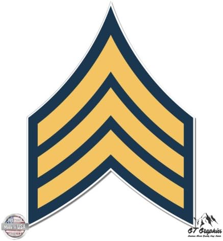 GT Graphics U.S. Army Sergeant Rank - Vinyl Sticker Waterproof Decal