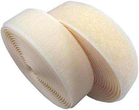 Lovetex 5/8" (16mm) Ivory Sew on Hook and Loop Fastener Tape 5 pair yards