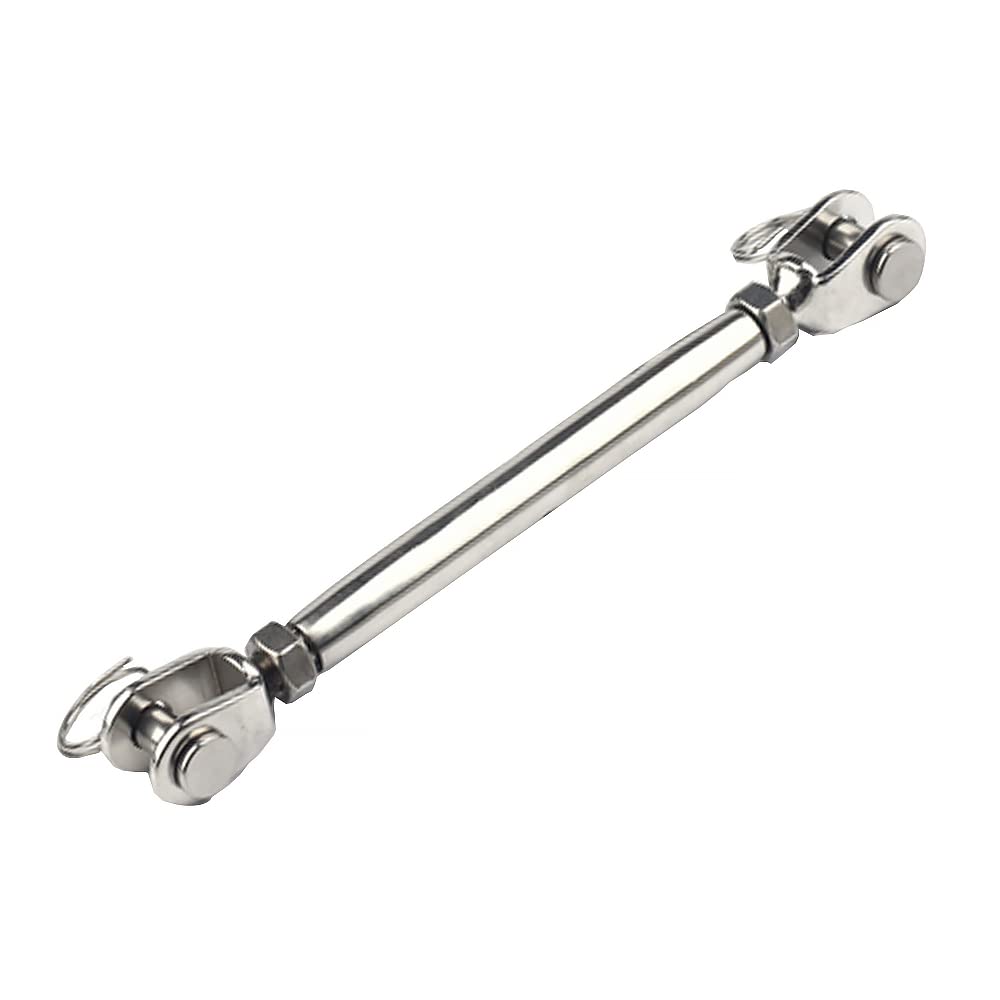 Stainless Steel Turnbuckle, BE-TOOL M10 Stainless Steel Closed Body Jaw Turnbuckle Rigging Screw Jaw for Adjusting Tension On Ropes, Cables and Lines