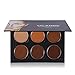 Ucanbe Contour Kit 6 Colors Cream Contouring Concealer Palette Highlighting Shading Concealing Makeup Pallet for Dark Skin