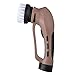 Fine Dragon Handheld Household Bathroom Power Scrubber Brushes Electric Cordless Rechargeable Cleaning Scrubberwith Multiple Brush Head Cleaning Tool Set (Brown)