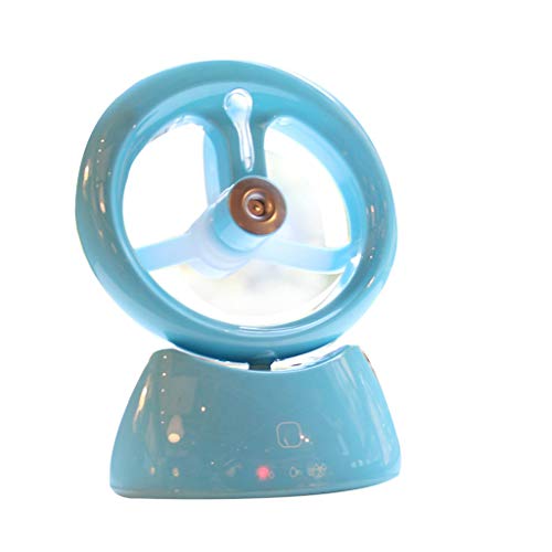 TTbuy Mini Portable Humidifier Handheld USB Mini Misting Cooling Spray Fan Handheld 3 Speeds Personal Desk Table Desktop Fan Outdoor For Office Room Outdoor Household Traveling (Blue)