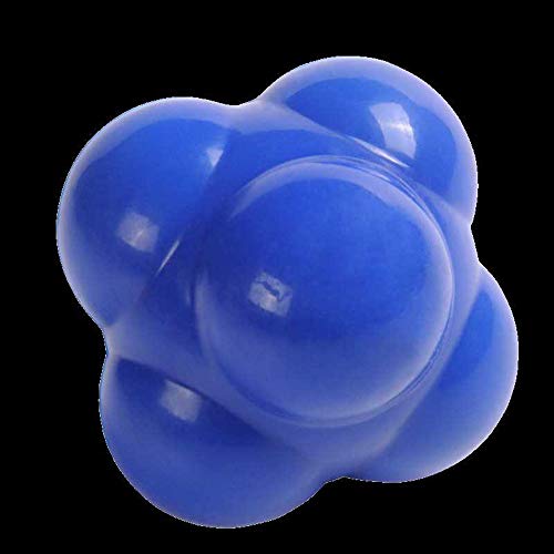 Xeminor 1PCS Silicone Hexagonal Reaction Ball Training Speed Bouncing Ball Fitness Supplies for Improve Reaction Time Speed Agility Blue
