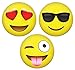 LiveEco Emoji Inflatable Beach Balls (12-Pack) Emoji Party Supplies for Birthdays, Party Favors, Games, Prizes, and More! | Made Child-Safe Eco-Friendly Materials