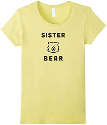 Women's Sister Bear T Shirt Matching Family Set for Kids &amp; Youths Large Lemon