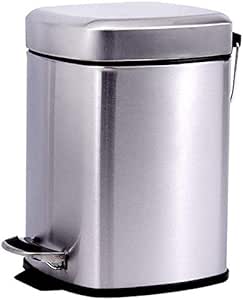 NMDCDH Cubo de Basura Bote de Basura Acero Inoxidable Grueso 6L Pedal