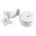 INCREWAY Curtain Accessory, 10 Meters/10.9 Yards White Curtain Heading Deep Pinch Tape Pull Pleat Tape with 20 Pcs Stainless Steel 4 Prong Curtain Pleat Hook Clip