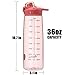 BONISON Sports Bottle Water With Flip Top Lid Leak Proof Bpa Free Drinking Water Bottle, for Travel Yoga Running Outdoor Cycling and Camping, 36 oz., Pink