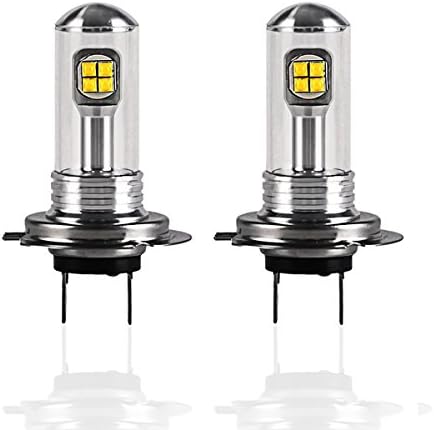 HOLDCY H7 LED DRL Daytime Running Fog light Led Bulbs,Ultra Upgrade CREE Chipset 1500LM 6000K 12V-24V (Pack of 2) For LED Light Source Replacement Headlight Bulb Xenon White (1 Year Warranty) (H7)