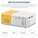 Mini Projector Portable 1080P LED Projector Home Cinema Theater Movie projectors Support Laptop PC Smartphone HDMI Input Great Gift Pocket Projector for Party and Camping(Yellow)thumb 4