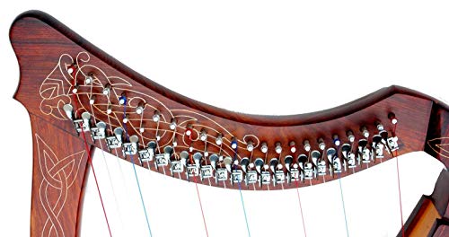 35" DEURA 22 STRINGS LEVERS HARP + BAG Irish Celtic Lap Folk DH-820