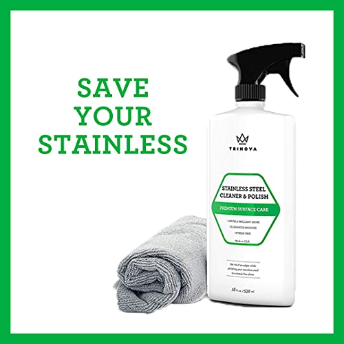 TriNova Premium Stainless Steel Cleaner and Polish for Commercial