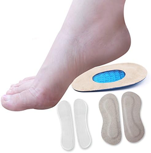 HLYOON H13 Leather Heel Grips ，Gel Heel Cushions -6Pcs,Heel Pain Relief Cushions, Foot Pads，Heel Inserts