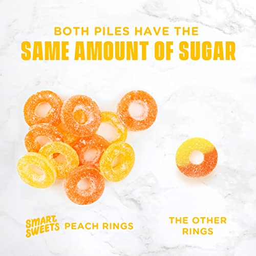 SMART SWEETS, PEACH RINGS, 1.8 OUNCE