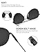 LUENX Men Women Aviator Sunglasses Polarized Non-Mirrored All Black Lens Metal Frame UV 400 Driving Fashion with Accessories