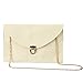 HDE Women's Fashion Clutch Chain Purse Gold Buckle Leather Envelope Handbag
