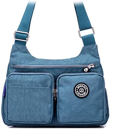 STUOYE Nylon Multi-Pocket Crossbody Purse Bags for Women Travel Shoulder Bag