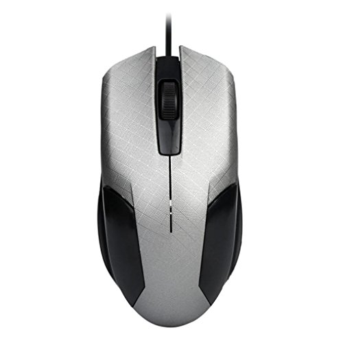 Waymine Mini 1600DPI 3D Optical USB LED Wired Portable Gaming Mouse Mice for PC Laptop Scroll Macbook (Glay)