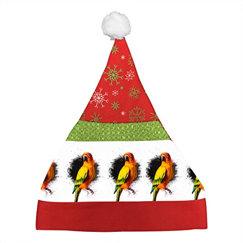 ADCC Plush Santa Hat With Cute Design For Xmas Holiday (Logan)