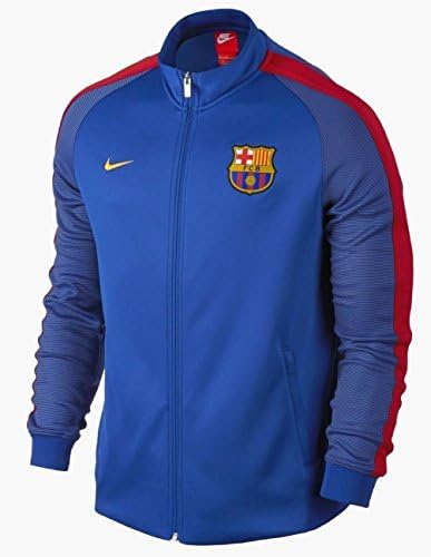 Men's FC Barcelona N98 2016-2017 Anthem Track Jacket Blue (Large)