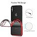 iPhone X Case, RANVOO Ultra Thin Clear Case Slim Fit Soft TPU Cover Premium Gel Flexible Bumper [Supports Wireless Charging] for iPhone X/10-Red