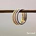 Serend SPILOVE 18k Rose/Yellow Gold/Platinum Plated CZ Simulated Diamond 3pcs Stackable Eternity Rings Set, Gifts for Birthday, Anniversary, Valentine's Day