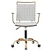 MEELANO -N Office Chair, Gold/White, One Size