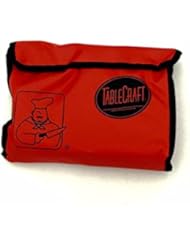 TableCraft E5600-9 Garnishing Kit, 9-Piece Set with Ergonomic Handles, Red Nylon Case, Includes Zester, Peeler, Knife, Corer, Baller and More, Red