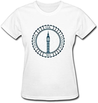 Nicesne Vintage UK London Big Ben Stamp T Shirt For Women