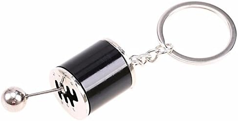 RicerShit Stick Shift Gear Shift 6-Speed Manual Transmission Keychain Keyring Key Chain Ring (Black)