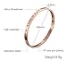 VNOX Girl's IP Rose Gold Plated Stainless Steel Rhinestone Roman Numeral Bangle Bracelet 7.5