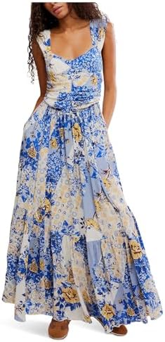 free people printed dixie maxi dress Dixie V-Neck Jersey Maxi Dress by free-est at Free People in White, Size: XS